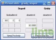 Převod úhlů - grády, stupně