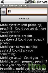 Česko anglické fráze - slovník pro Android