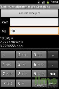 kilowatt na joule kalkulátor pro Android