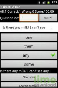 Test in English - Android software