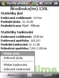 Kniha Jízd pro PDA