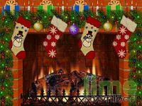 Christmas Decorated Fireplace Screensaver