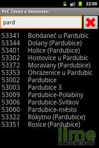 PSČ Česko a Slovensko pro Android