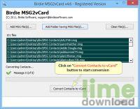 Birdie MSG to vCard Converter