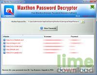 Maxthon Password Decryptor