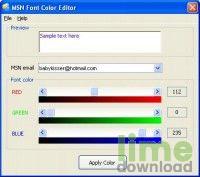 MSN Font Color Editor