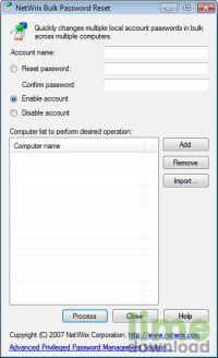 Bulk Password Reset