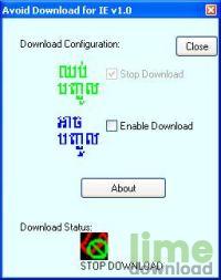 Avoid Download for IE