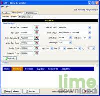 CSS Horizontal Menu Generator
