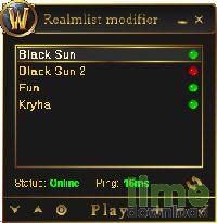 World of Warcraft Realmlist Modifier