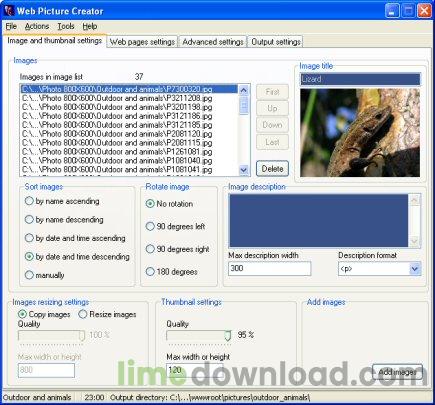 Web Picture Creator