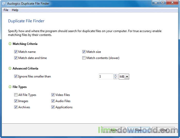Auslogics Duplicate File Finder