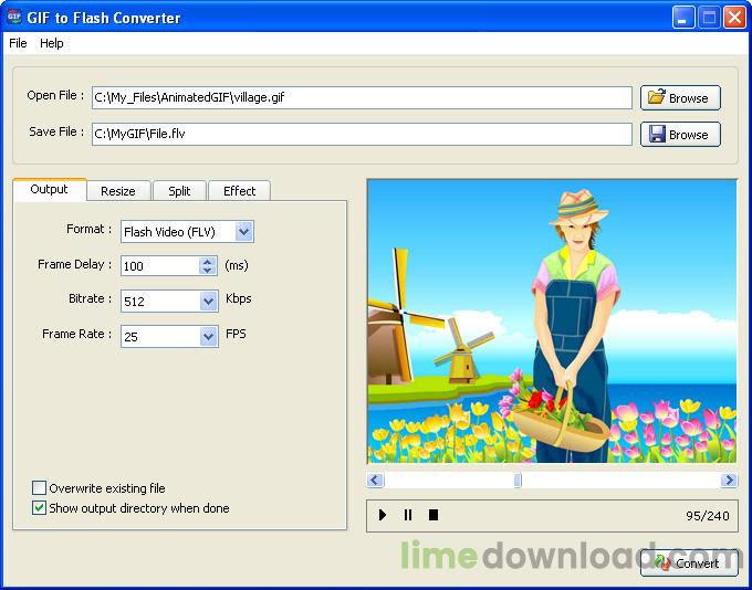 GIF to Flash Converter