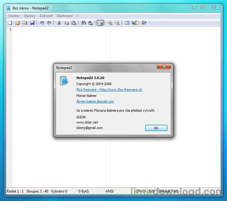 Notepad2 - čeština