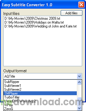 Easy Subtitle Converter