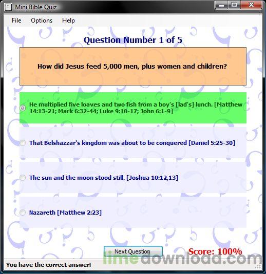 Mini Bible Quiz