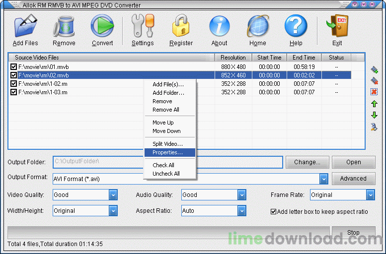 Allok RM RMVB to AVI MPEG DVD Converter