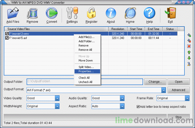 WMV to AVI MPEG DVD WMV Converter