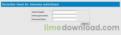 Generátor hesel pro .htaccess