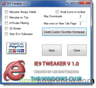 IE9 Tweaker