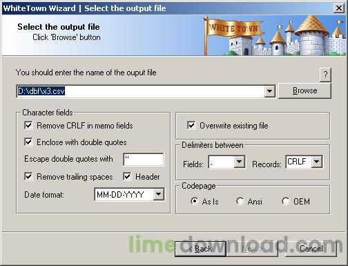 DBF to CSV Converter
