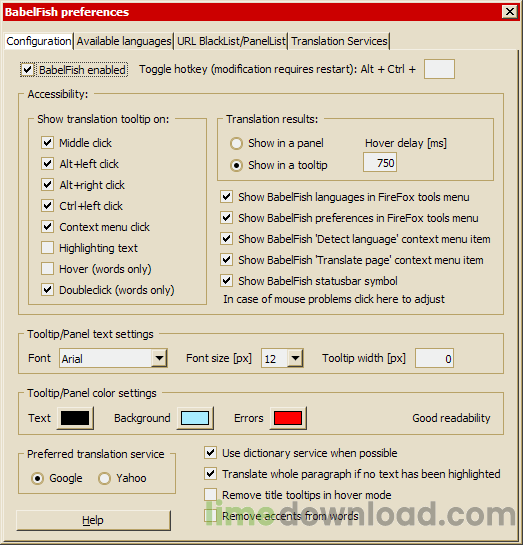 BabelFish Translation