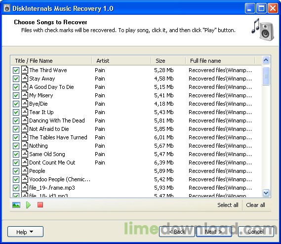 Music Recovery