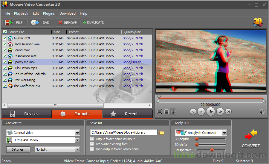 Movavi Video Converter 3D