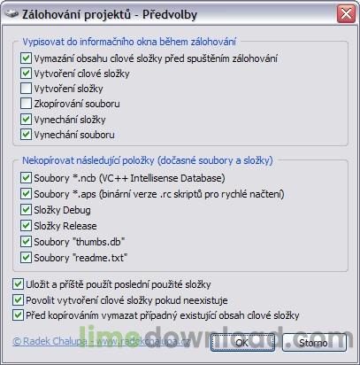 Zálohování projektů Visual C++