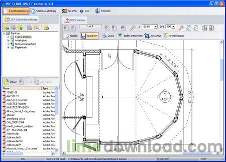 PDF to DXF JPG TIFF Converter
