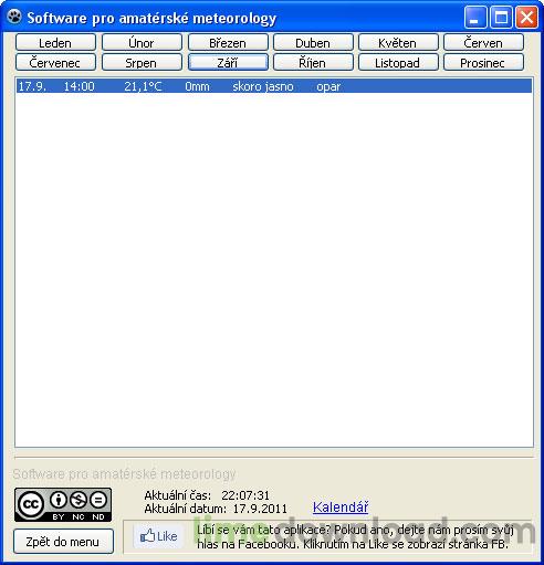 Software pro amatérské meteorology