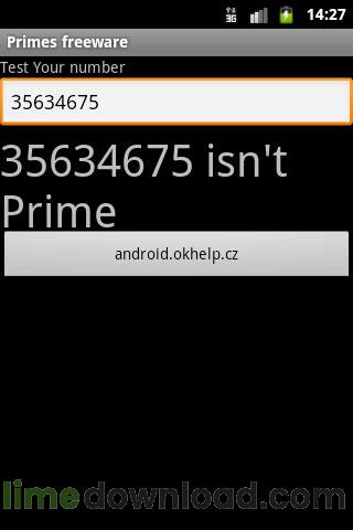 Prvočísla aplikace pro Android