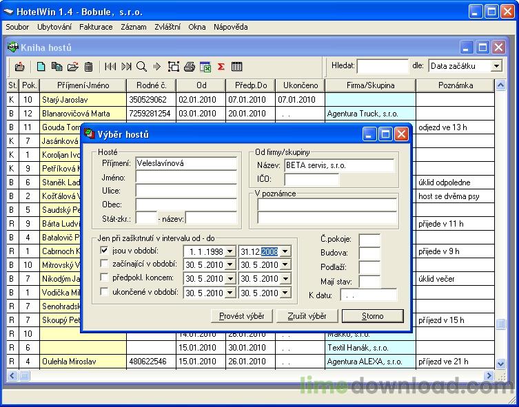 Hotelový systém HotelWin