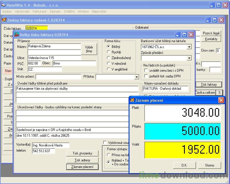 Hotelový systém HotelWin