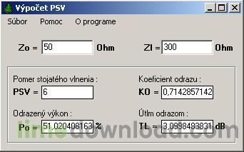 Výpočet PSV