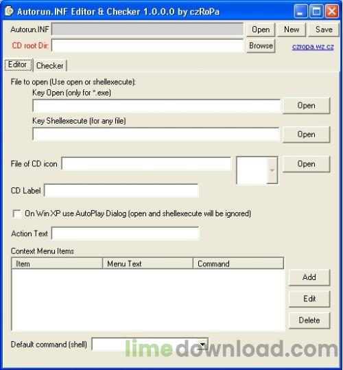 Autorun.INF Editor & Checker
