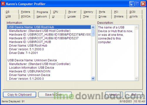 Karen´s Computer Profiler