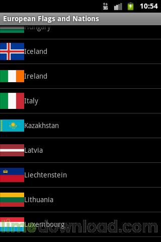 Vlajky států - Evropa - pro Android