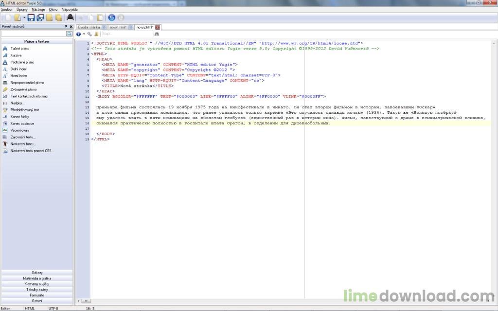 HTML editor Yugie