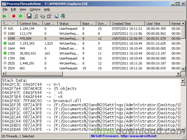 ProcessThreadsView