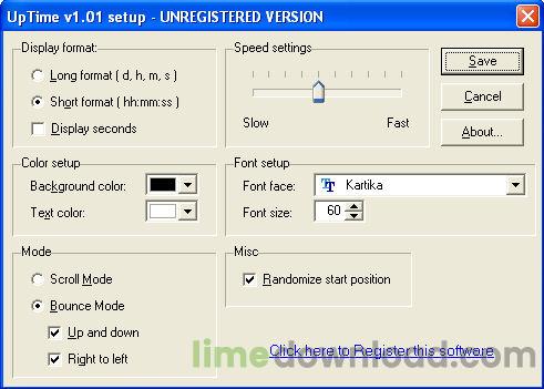 UpTime Screen Saver