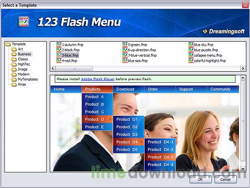 123 Flash Menu