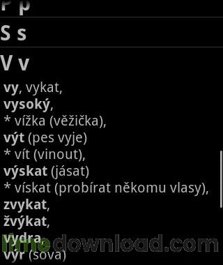 Vyjmenovaná slova zdarma Android software