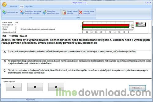 Zbrojní průkaz - testy