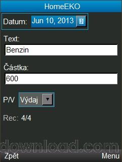 Mobilní aplikace HomeEKO