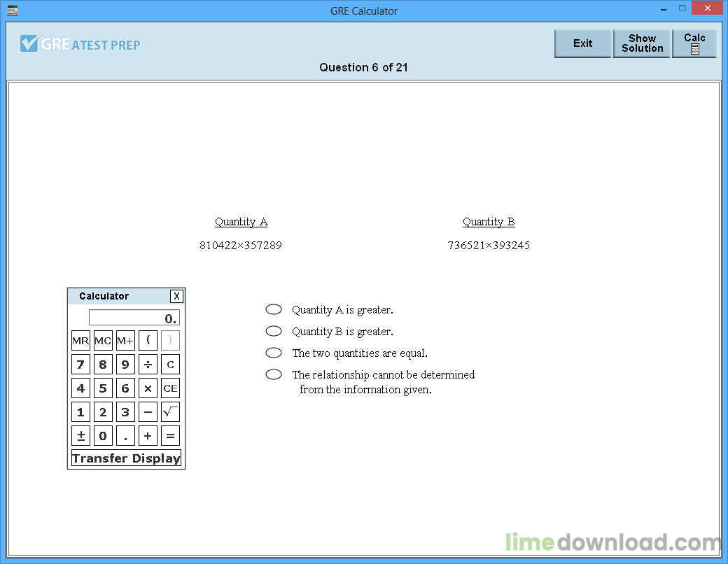 GRE Calculator