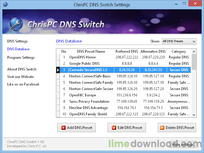 ChrisPC DNS Switch
