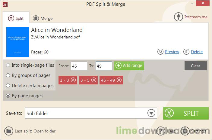 Icecream PDF Split&Merge