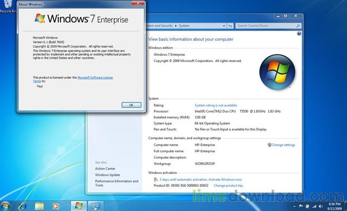 Windows 7 Enterprise 64-bit