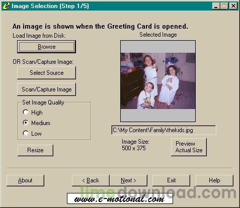e-motional Greeting Card Creator